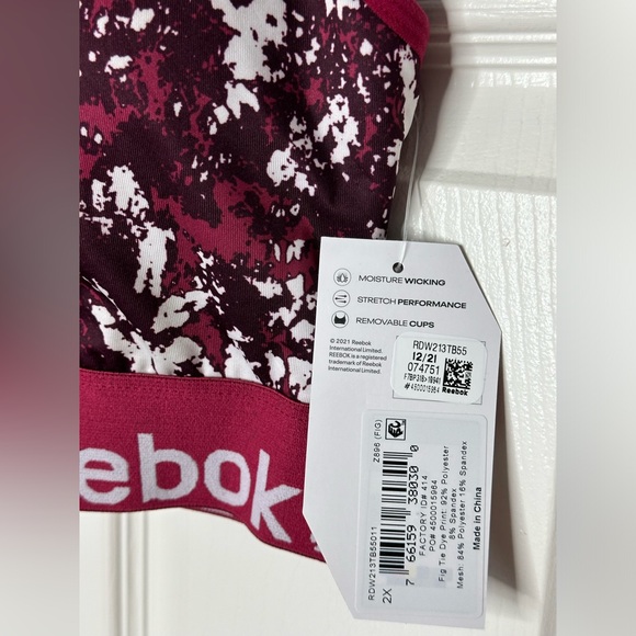 NEW Reebok Performance women’s Sports Bra sizes SMALL & 2XL XXL - Picture 3 of 7